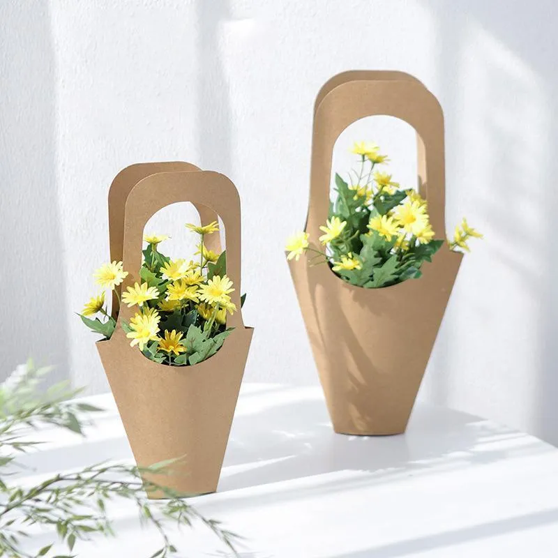 Kraft Paper Bouquet Bags 40 Pack Versatile Sizes