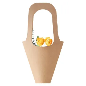 Kraft Paper Bouquet Bags 40 Pack Versatile Sizes