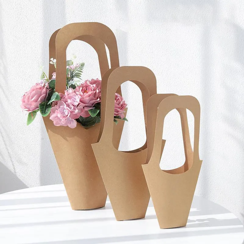 Kraft Paper Bouquet Bags 40 Pack Versatile Sizes