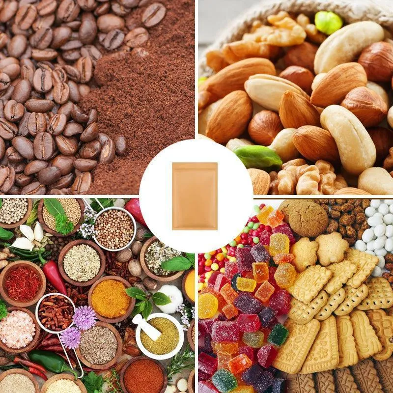Kraft Paper Self-Sealing Tear Notch Bags 250PCS 6Sizes