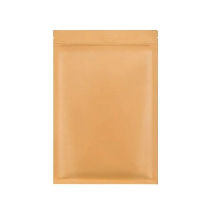 Kraft Paper Self-Sealing Tear Notch Bags 250PCS 6Sizes