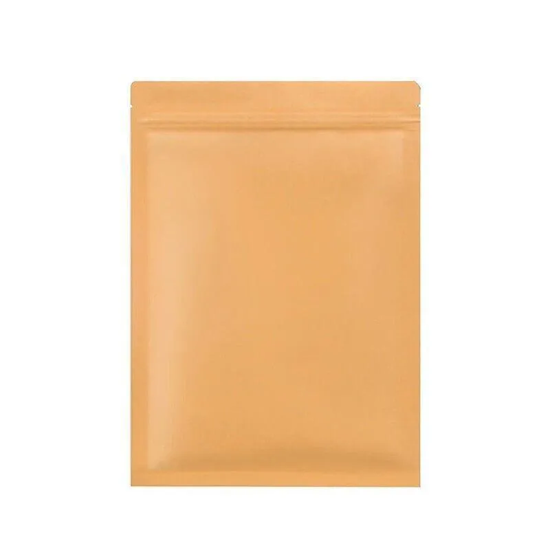 Kraft Paper Self-Sealing Tear Notch Bags 250PCS 6Sizes