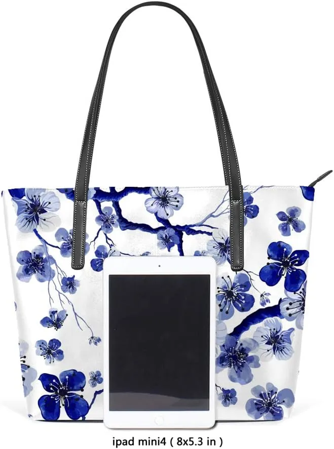 Kuizee Shoulder Tote Bags For Women Handbags PU Leather Decoration Casual School Shopping 15.7In