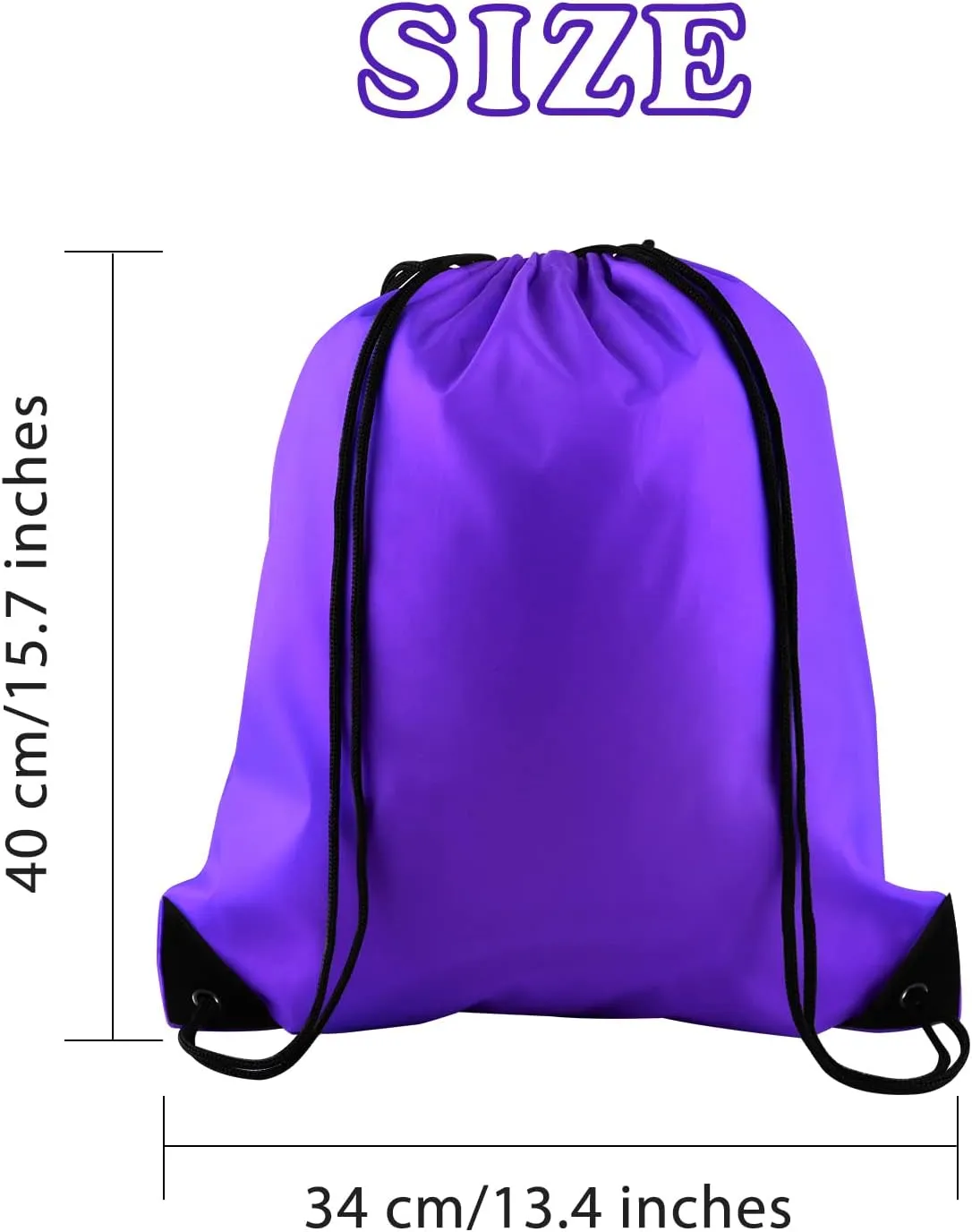 KUUQA 60Pcs Purple Drawstring Backpack Bag Bulk Drawstring Bags String Bags Storage Bags Gym Backpack for Sport Gym Traveling