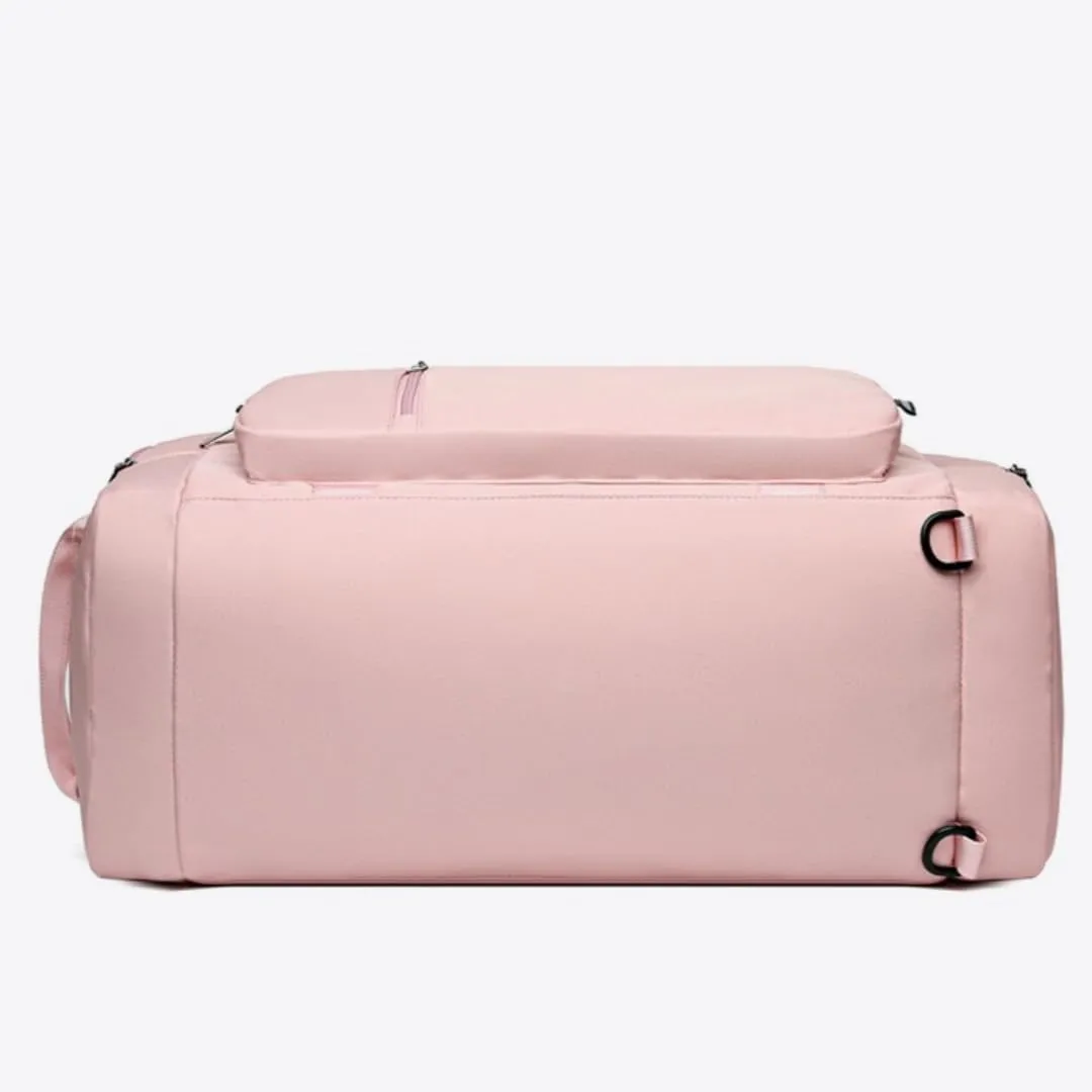 Large Capacity Duffel with Triple Carry Options, Dry & Wet Separation,Duffels for Sports & Fitness (Pink)