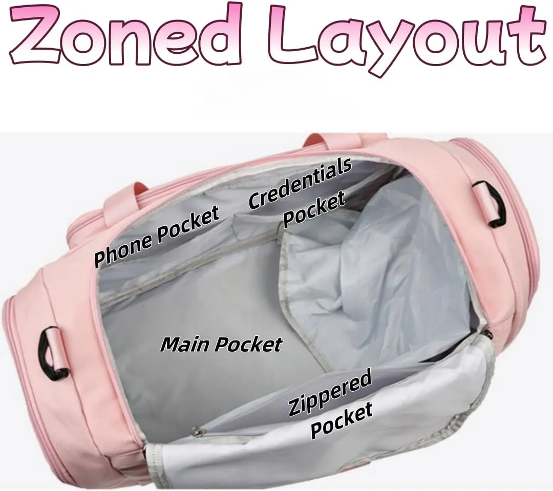Large Capacity Duffel with Triple Carry Options, Dry & Wet Separation,Duffels for Sports & Fitness (White)