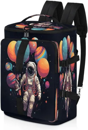 Large Carry on Backpack for Women Men Multi-function Gym Duffle Bag Astronaut Print Backpack Polyester Waterproof Duffel Bags