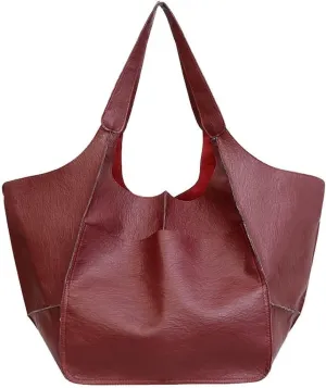 Large Tote Handbag, PU Leather Satchel Tote Shoulder Bags Purse Soft Crossbody Oversized Travel Tote Bag