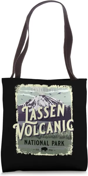 Lassen Volcanic National Park Vintage Travel Poster Style Tote Bag
