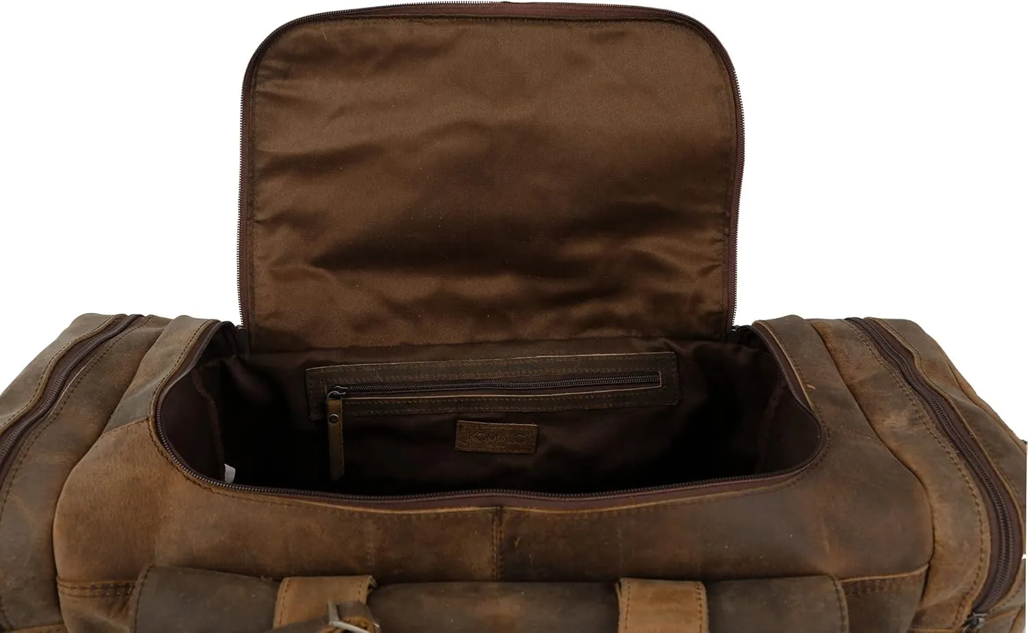 Leather duffel bag 24 Inch U Zip holdall Travel sports Duffle Weekend gym Sports