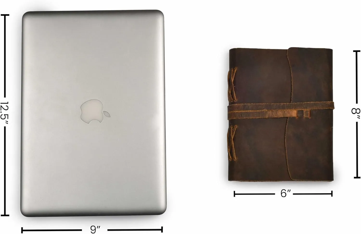 LEATHER VILLAGE Leather Bound Journal - Rustic Brown, 8"X6", 220 Pages - Vintage Blank Paper Diary for Writing, Drawing, Sketchbook, and Travel Notebook - Ideal for Women and Men