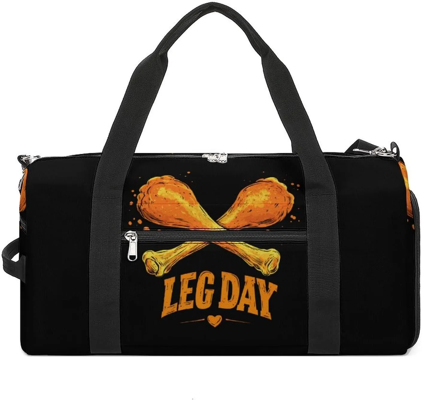 Leg Day Thanksgiving Day Unisex Gym Bag Waterproof Sports Duffels Travel Gear With Laundry Shoe Compartment