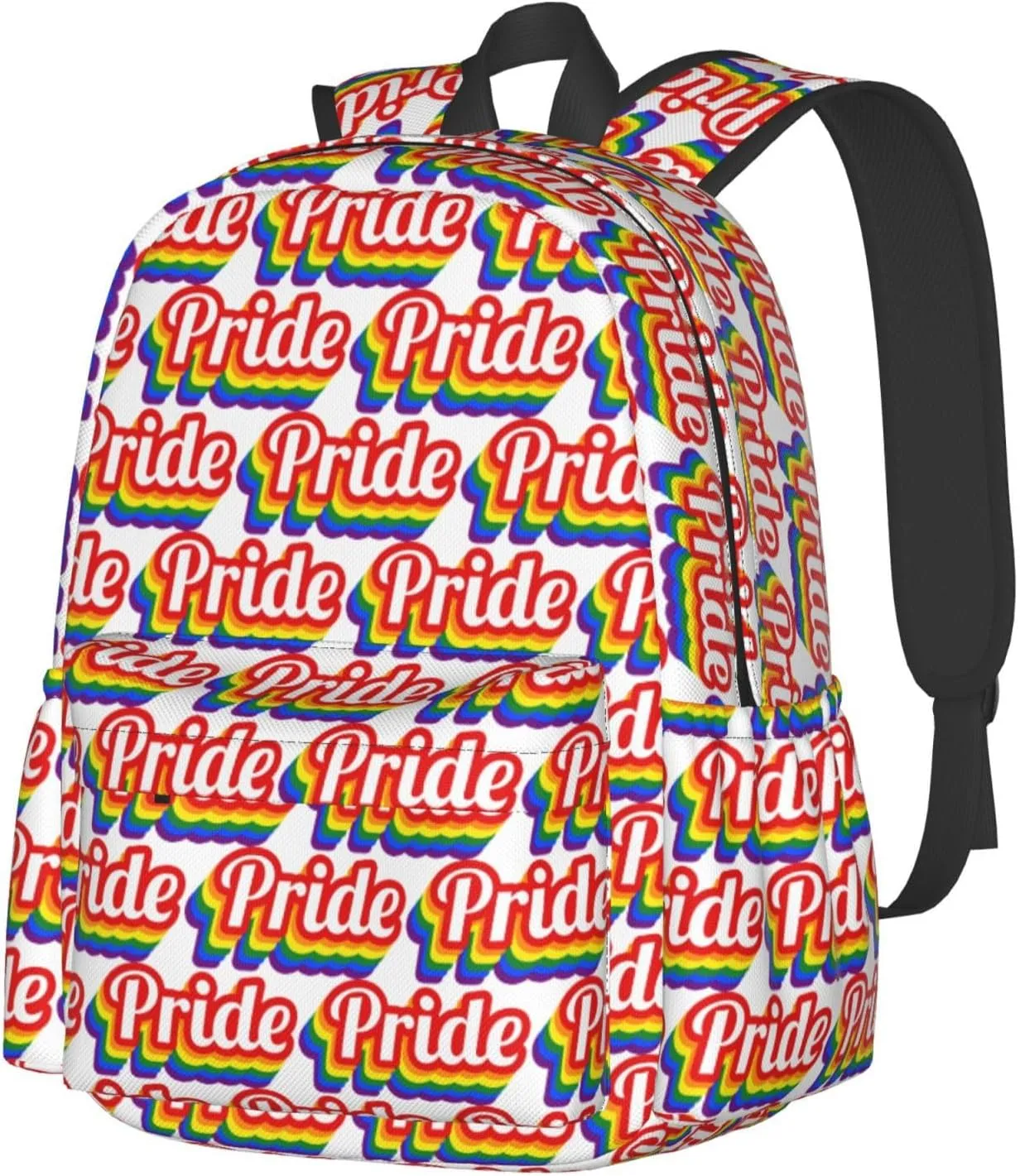 Lgbt Pride Rainbow Gay Laptop Backpack Shoulder Bag Laptop Pack Travel Backpacks Commuter Back Pack Casual Daypack Bags With Side Pockets