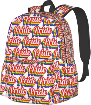 Lgbt Pride Rainbow Gay Laptop Backpack Shoulder Bag Laptop Pack Travel Backpacks Commuter Back Pack Casual Daypack Bags With Side Pockets