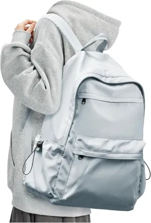 Light Blue Backpack for School Women Girls, Waterproof Bookbag Cute High School Backpacks for Men Teen Boys, Lightweight Travel College Backpack Mochilas Escolares para Casual Daypack Rucksack