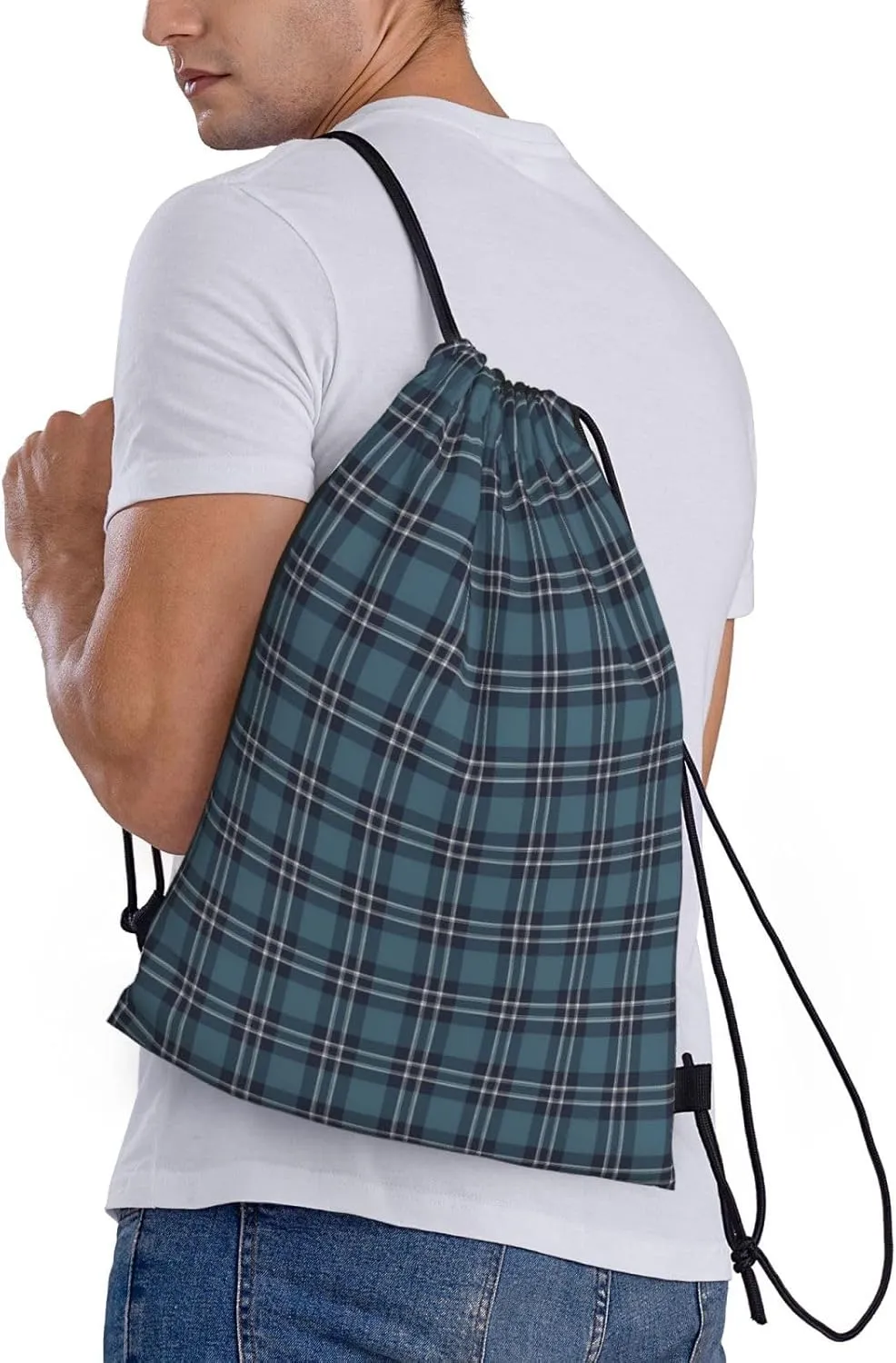 Lightweight String Bag Sack Drawstring Backpack for Sports Yoga Gym