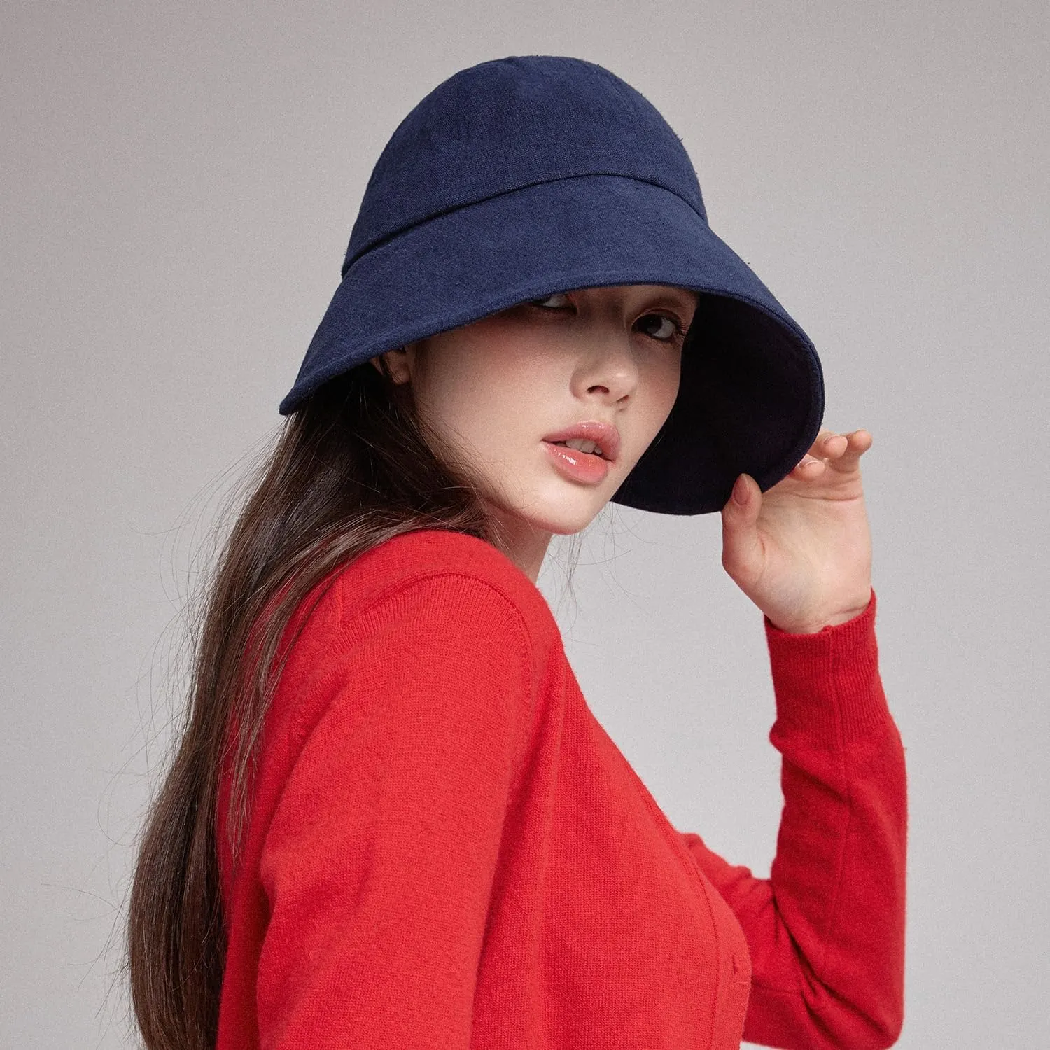 Linen Victorian Bonnet Hat Sun Cap, Foldable Summer Visor | New Katy