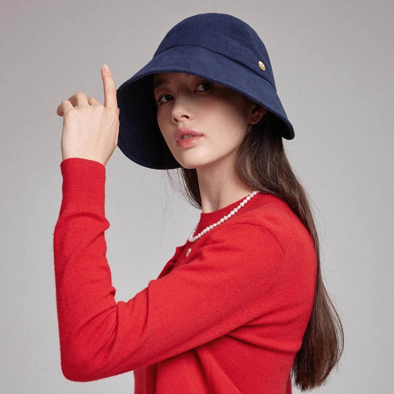 Linen Victorian Bonnet Hat Sun Cap, Foldable Summer Visor | New Katy