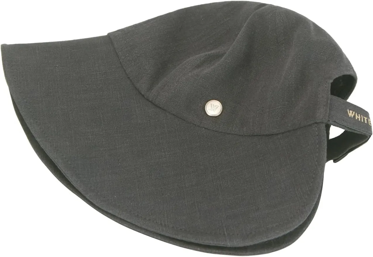 Linen Victorian Bonnet Hat Sun Cap, Foldable Summer Visor | New Katy
