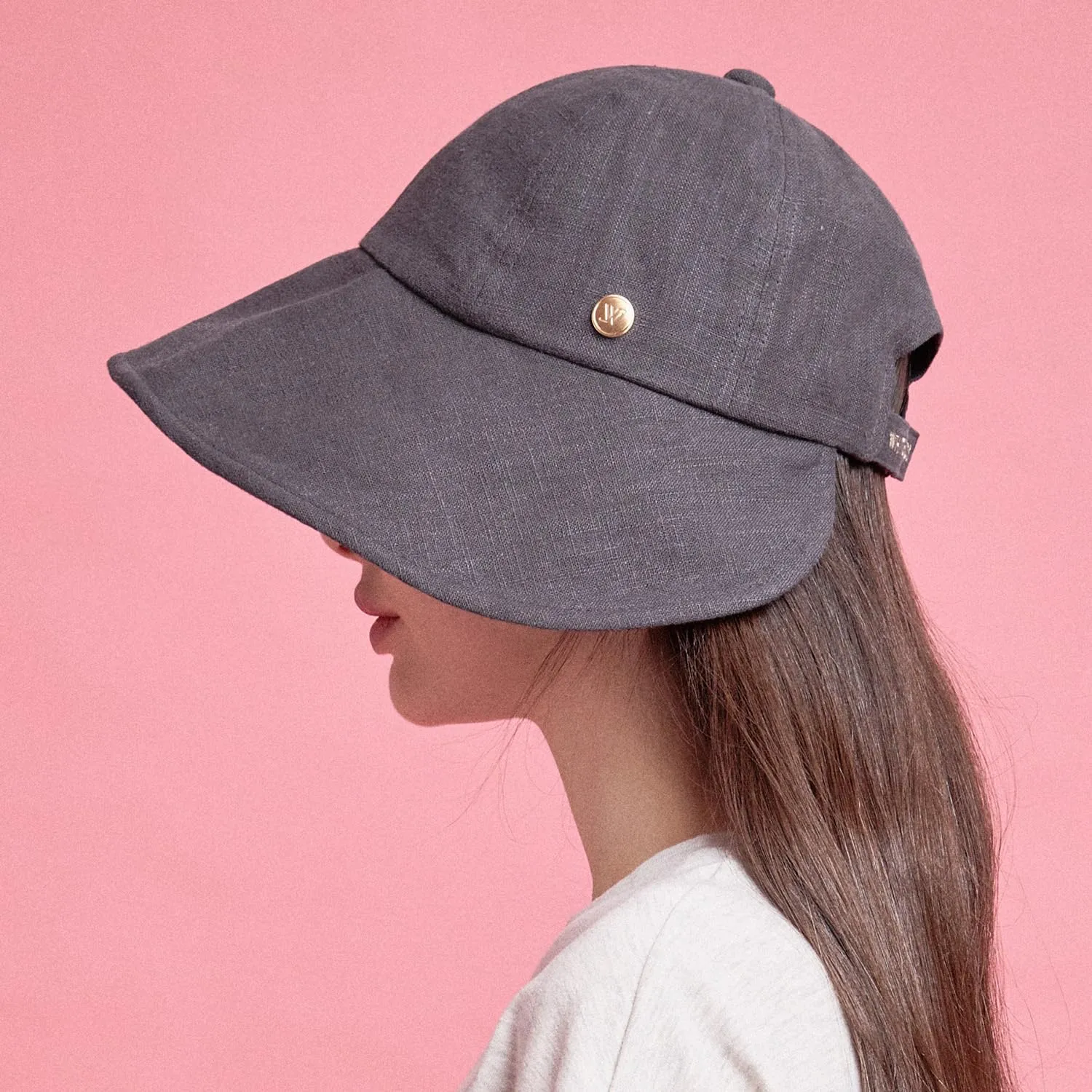 Linen Victorian Bonnet Hat Sun Cap, Foldable Summer Visor | New Katy
