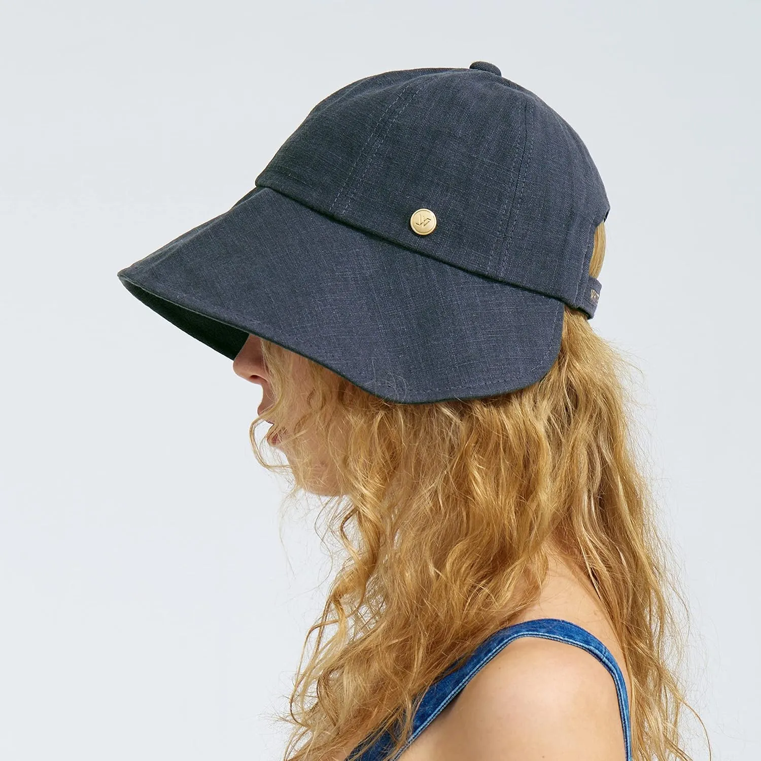 Linen Victorian Bonnet Hat Sun Cap, Foldable Summer Visor | New Katy