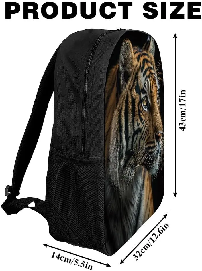 lion Backpack Casual Daypack Wild Animal Print Laptop Bag Bookbag for Work Travel Hiking 17 Inch Style 2