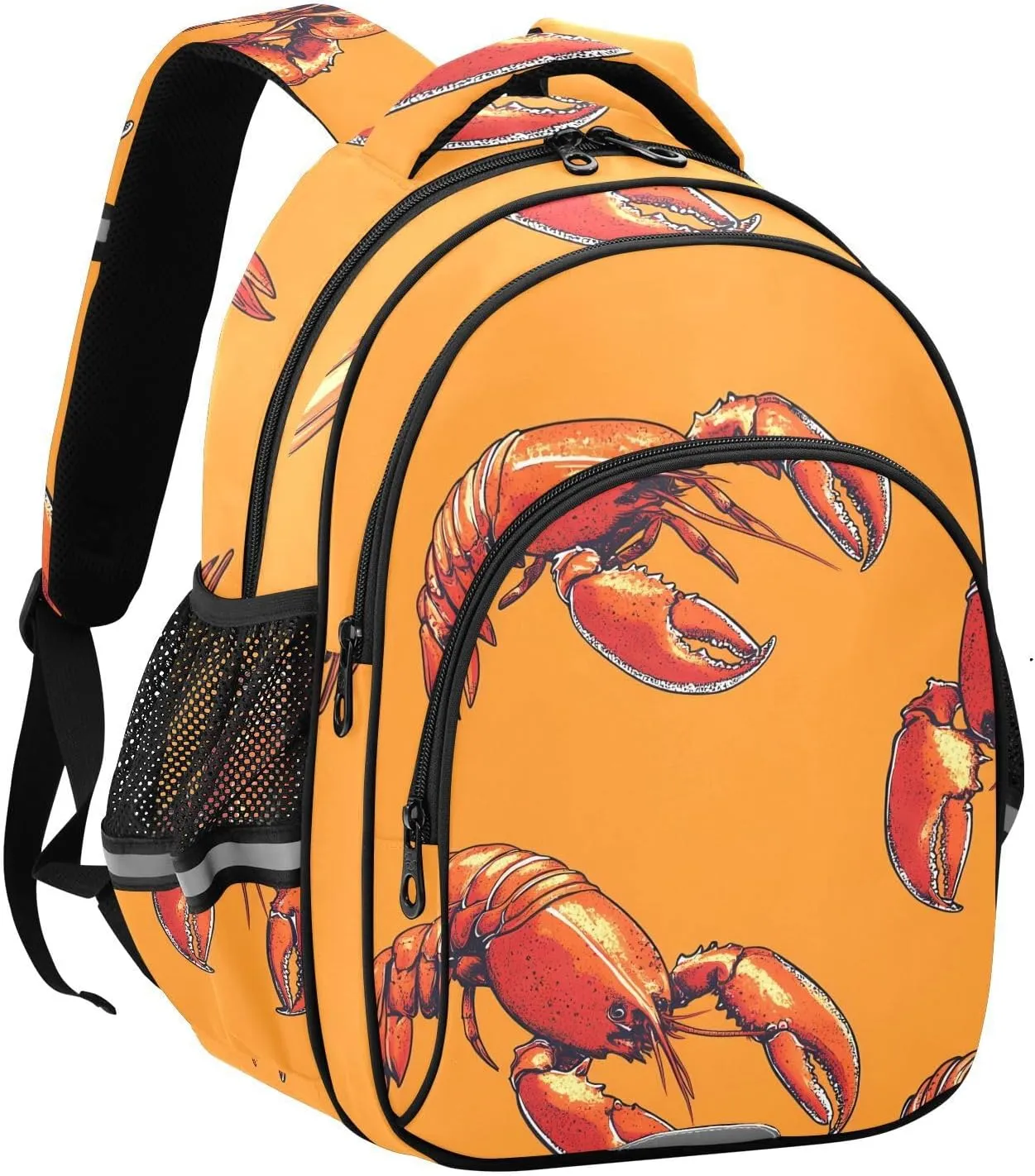 Lobster Pattern School Backpack for Teens Water Resistant Laptop Travel Bags