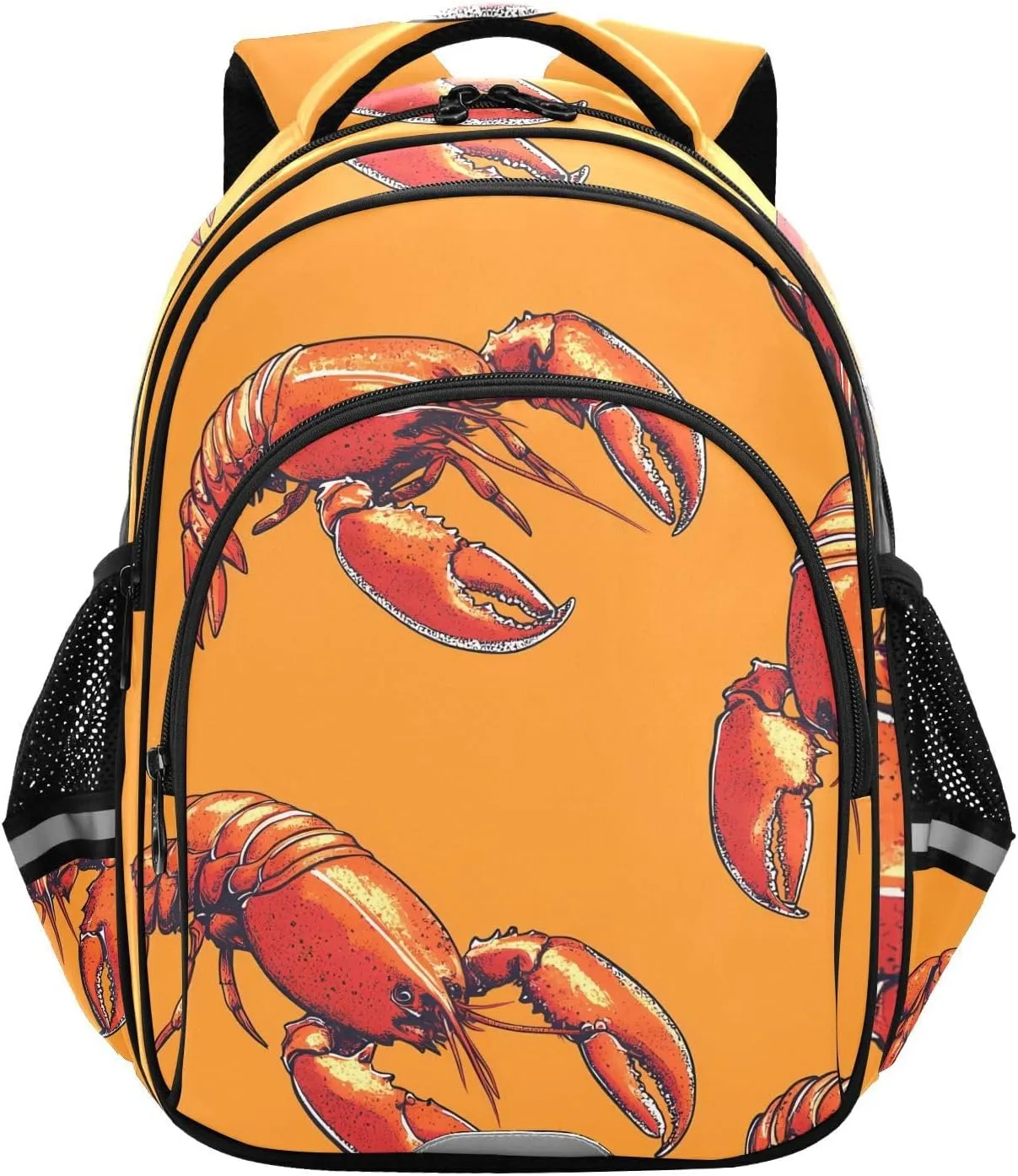 Lobster Pattern School Backpack for Teens Water Resistant Laptop Travel Bags