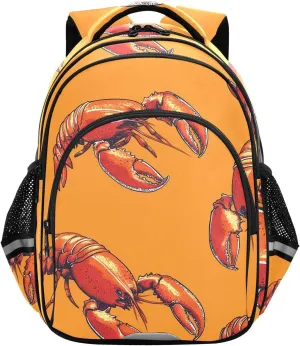 Lobster Pattern School Backpack for Teens Water Resistant Laptop Travel Bags