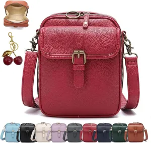 LONGLUAN Collaborate Crossbody Leather Bag, Collaboraten1 Crossbody Leather Bag, Vegan Corium Crossbody with Card Slots
