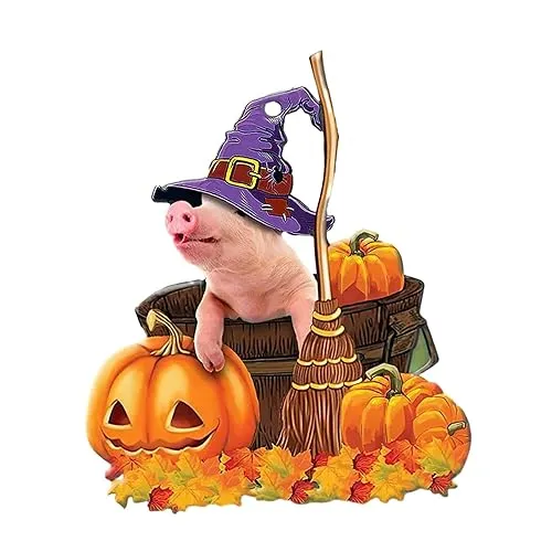 LOOM TREE® Halloween Pumpkin Halloween Decor Car Home Pendant for Table Home Cafes Style B | Parts & Accessories | Car & Truck Parts | Exterior | Exterior Door Handles