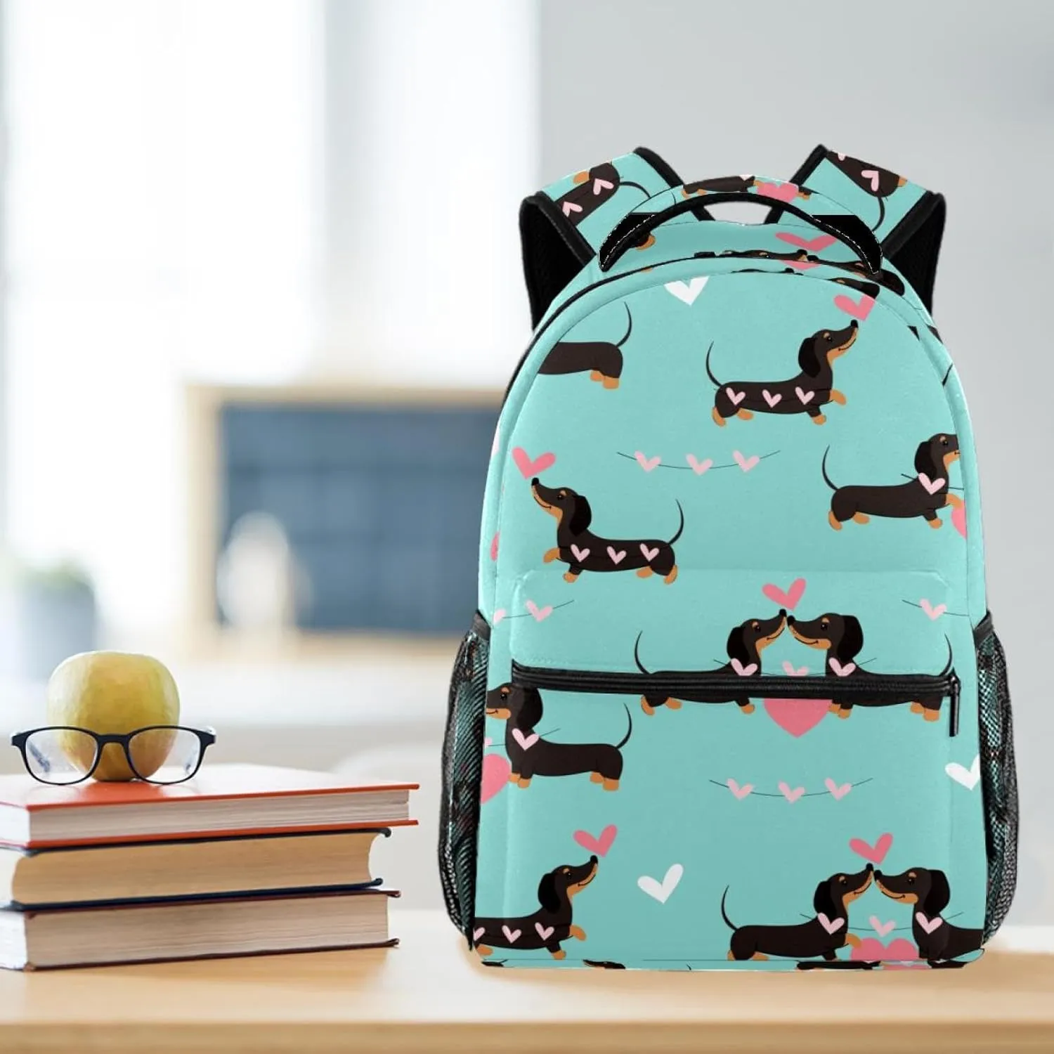 Love Dog Student Bags Travel Backpacks for Boys Girls 29.4x20x40cm11.5x8x16 in