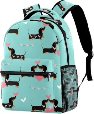 Love Dog Student Bags Travel Backpacks for Boys Girls 29.4x20x40cm11.5x8x16 in