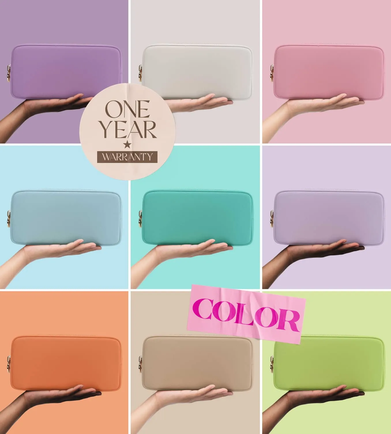 LOVE Valentine Makeup Bag Travel Cosmetics Pouch and Toiletry Bag, Nylon Zipper Pouch Purse, Cute Make Up Organizer Storage Tote for Women Girls, Travel Skincare Case, Small Makeup Bags, Flamingo