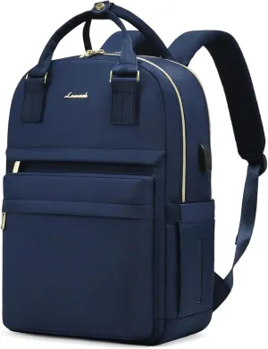 LOVEVOOK Laptop Backpack for Women 15.6 Inch Laptop Bag with USB Port, Fashion Waterproof Backpacks Teacher Nurse Stylish Travel Bags Vintage Daypacks for College Work