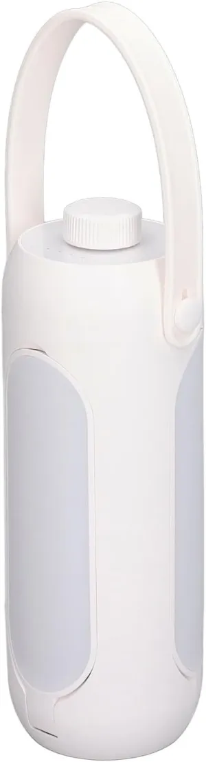 Luqeeg Telescopic Camping Lantern, Folding Camping Lights, USB Rechargeable 10000mAh, Foldable LED Light, Dimmable Hanging Handle, Tent Lamps, Portable LED Flashlight for Outdoor Travel (White)