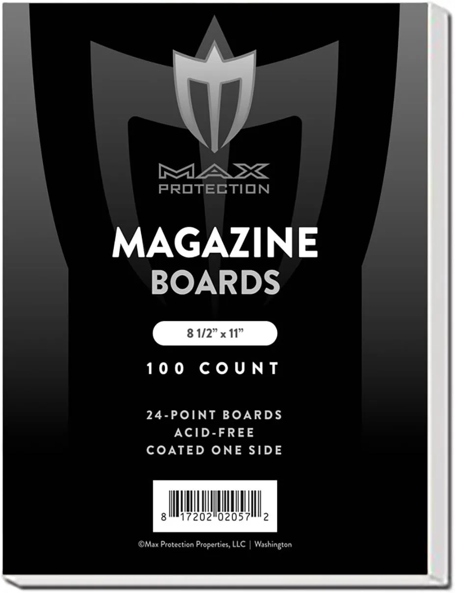 MAX PRO 100 Premium Magazine Bags and Backer Boards - -Acid Free - Archival Protection for Your Magazine Collection