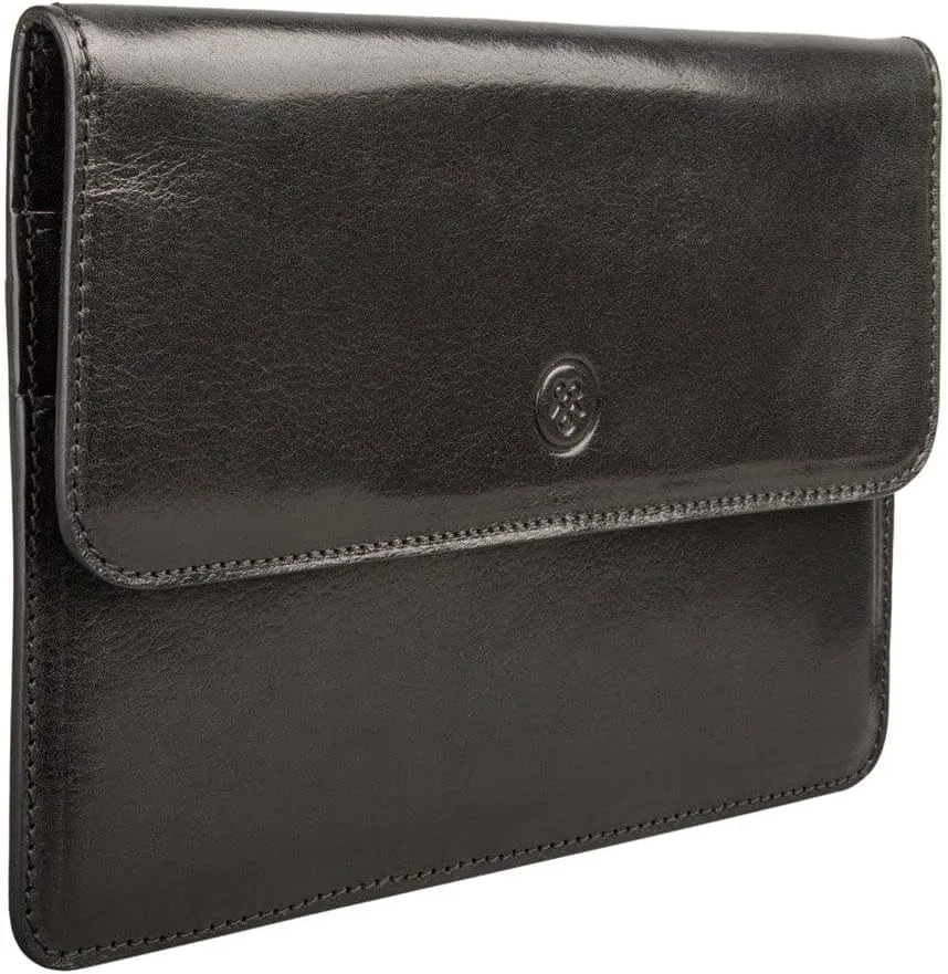 Maxwell Scott - Luxury Italian Leather Travel Wallet Holder for 4 Passports - Made from Italian Hides -The Torrino Black
