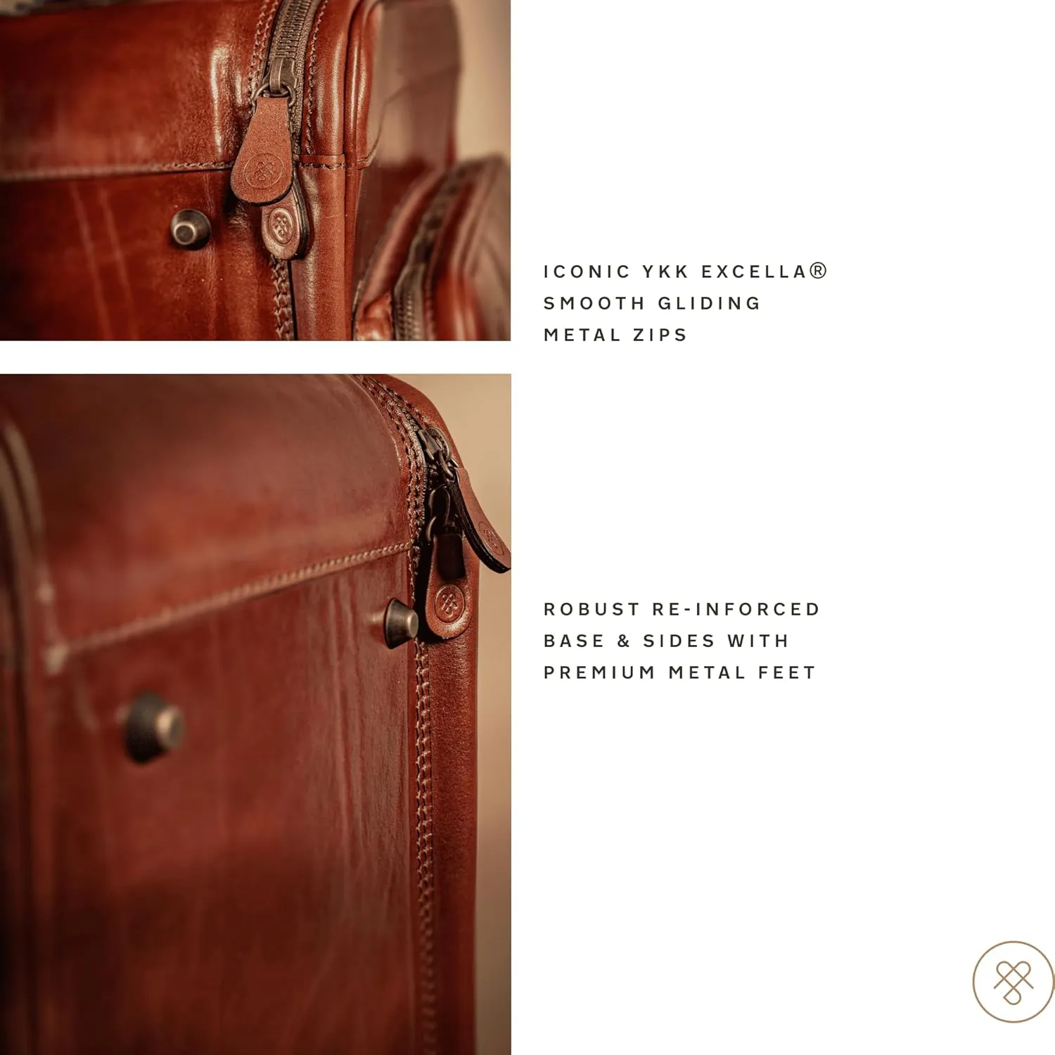 Maxwell Scott - Luxury Italian Leather Wheeled Rolling Trolley Case Luggage for Luxury Travelling - The Piazzale Dark Brown