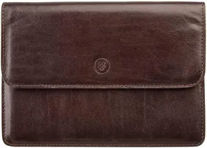 Maxwell Scott - Luxury Leather Travel Wallet Holder for up to 4 Passports - Made from Italian Hides -The Torrino Dark Brown