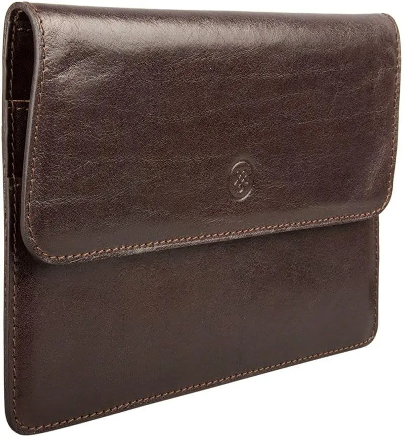Maxwell Scott - Luxury Leather Travel Wallet Holder for up to 4 Passports - Made from Italian Hides -The Torrino Dark Brown