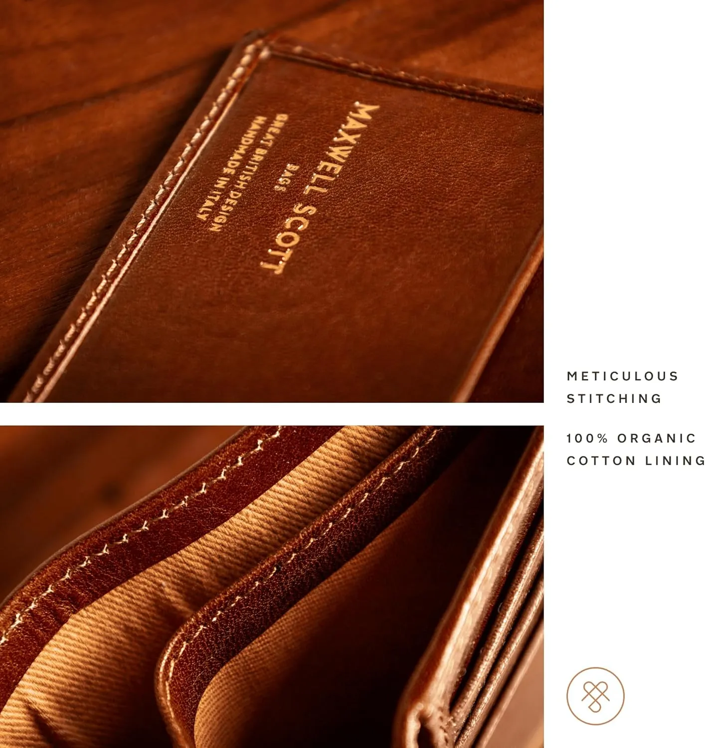 Maxwell Scott - Mens Large Luxury Leather Trifold ID Card Billfold Wallet - Handmade in Italy - The Gallucio Dark Brown