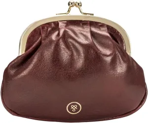 Maxwell Scott - Womens Luxury Leather Ball Clasp Coin Pouch Pocket Wallet - Made from Italian Full Grain Hides - The Sabina