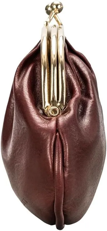 Maxwell Scott - Womens Luxury Leather Ball Clasp Coin Pouch Pocket Wallet - Made from Italian Full Grain Hides - The Sabina