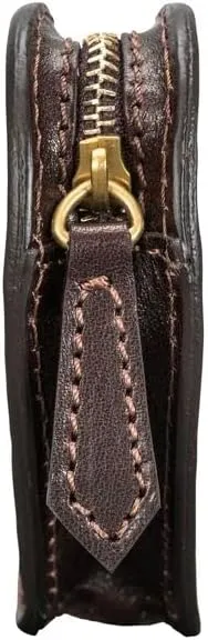 Maxwell Scott - Womens Luxury Leather Small Heart-Shaped Coin Wallet Purse - Handmade in Italy - The Mirabella Dark Brown
