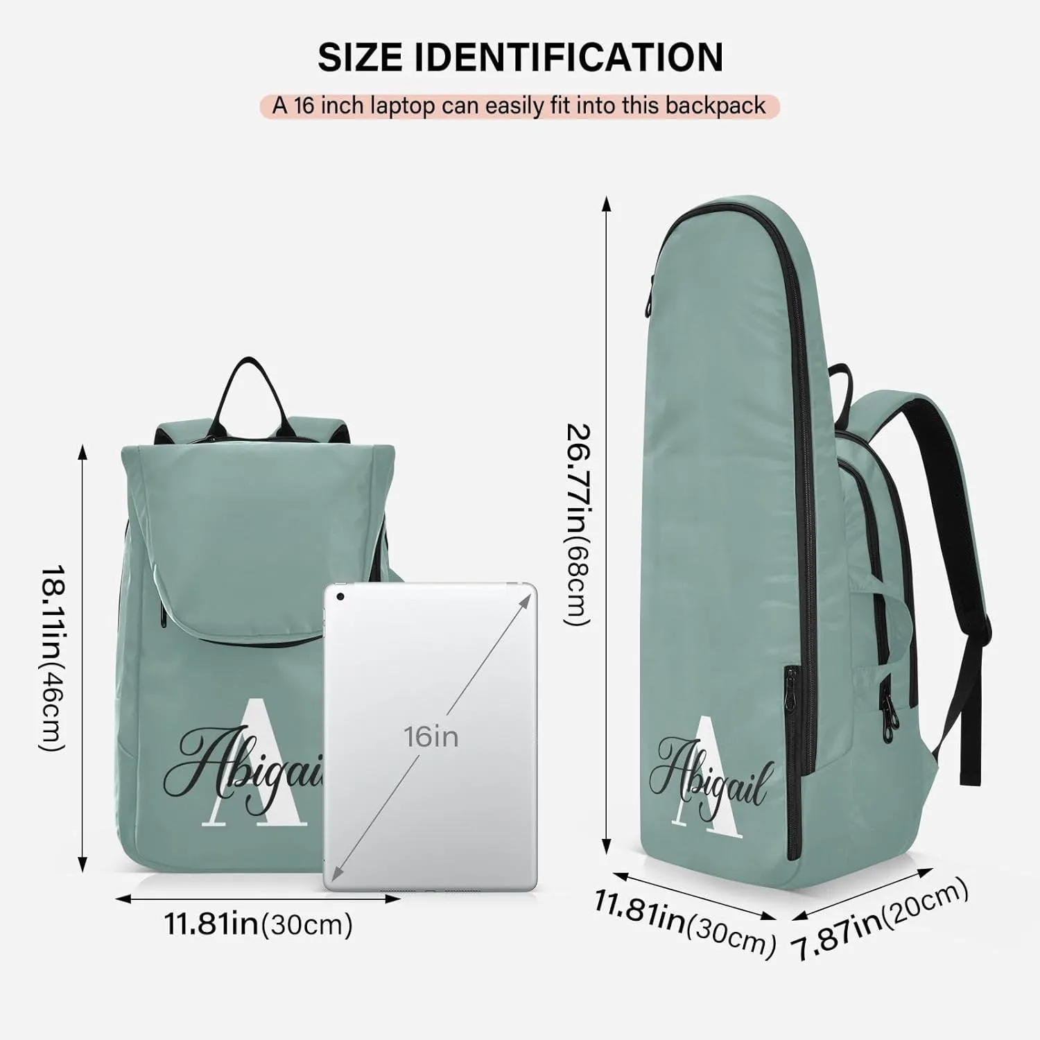 MCHIVER Custom Tennis Bags for Men Women Personalized Tennis Backpack Hold 2 Rackets Padel Sports Backpack 11.81 * 7.87 * 17.11in