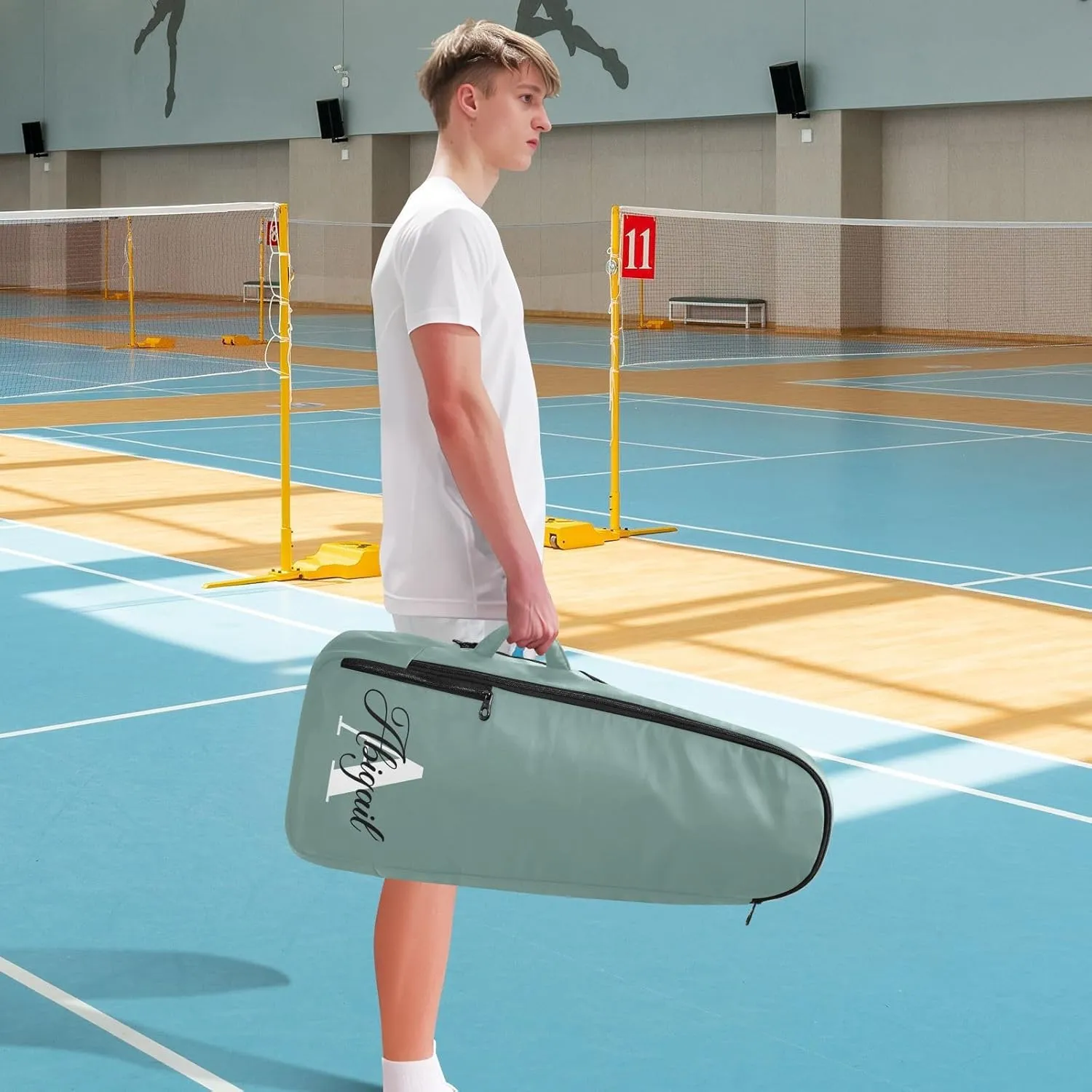 MCHIVER Custom Tennis Bags for Men Women Personalized Tennis Backpack Hold 2 Rackets Padel Sports Backpack 11.81 * 7.87 * 17.11in