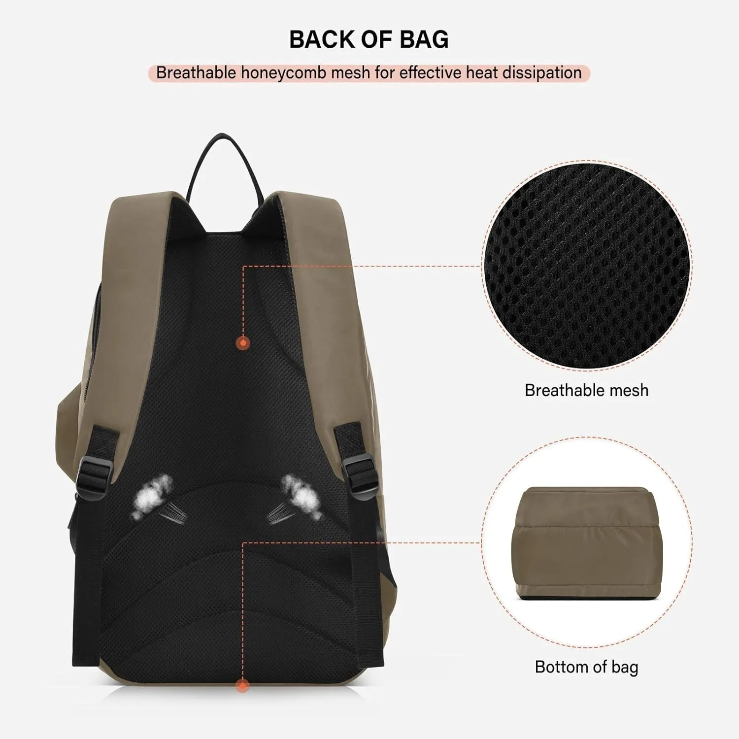 MCHIVER Tennis Bags for Men Women Tennis Backpack Hold 2 Rackets Badminton Racquet Backpack 11.81 * 7.87 * 17.11in