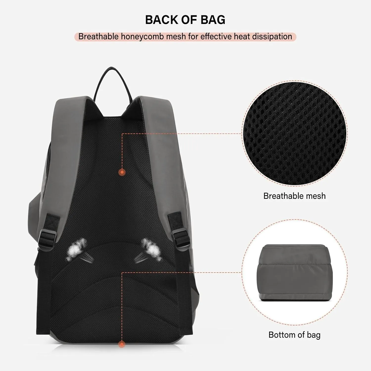 MCHIVER Tennis Bags for Men Women Tennis Backpack Hold 2 Rackets Badminton Racquet Backpack 11.81 * 7.87 * 17.11in