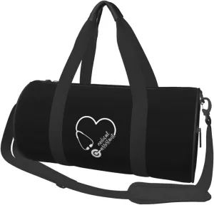 Medical Assistant Heart Duffel Bag Unisex-Adult Gym Duffel Bag Workout Bag Drawstring Backpack Lightweight Carryon Gymbag For Men/Women